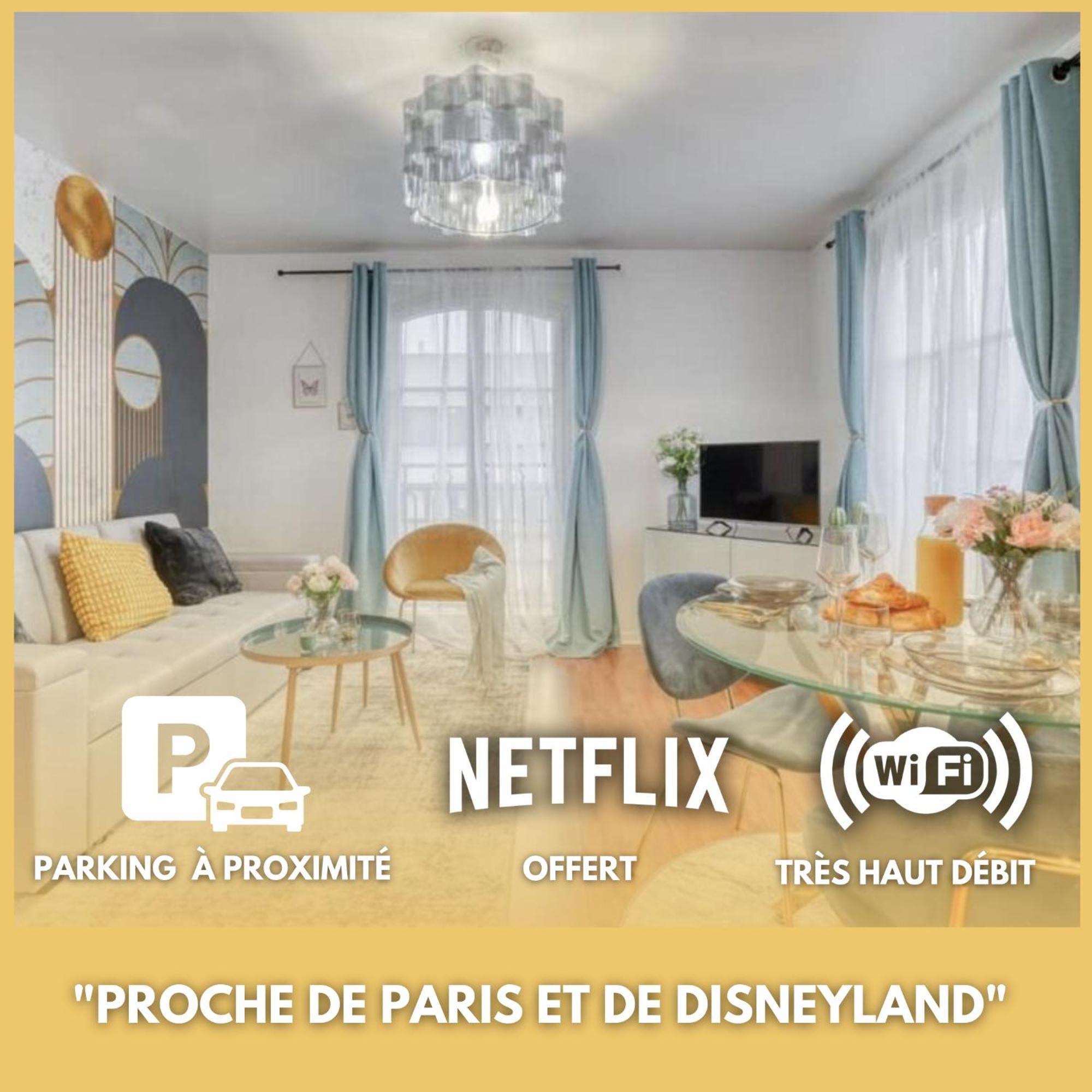 L'Elegant Chic-T2-Paris-Disneyland Jo Paris 2024 Noisy-le-Grand Eksteriør bilde